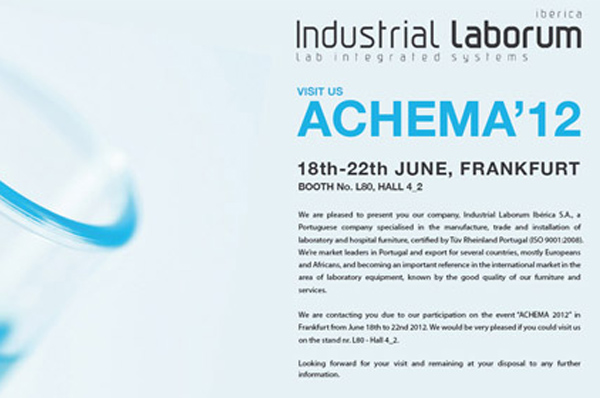 Invitation Industrielle Laborum - Achema 2012